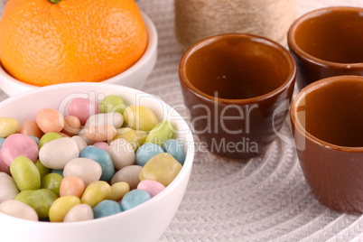 candies and fruits