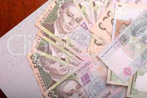 Background of the Ukrainian money hryvnia