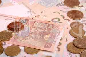 Background of the Ukrainian money hryvnia