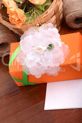 gift box with flowers