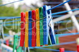 Colored clothespins