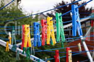 Colored clothespins