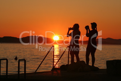 Sunset on beach