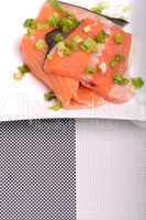 salmon filet with fresh herbs