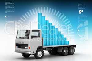 Transportation of business graph in  truck