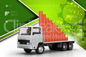 Transportation of business graph in  truck