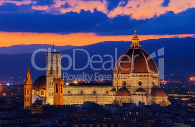 Florenz Dom Nacht - Florence cathedral night 02