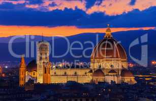 Florenz Dom Nacht - Florence cathedral night 02