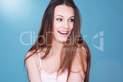 Gorgeous laughing playful young woman