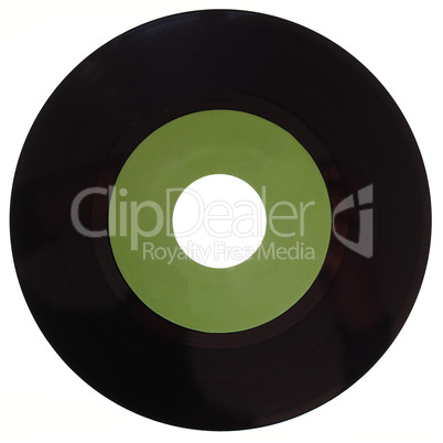 Vinyl record isolated