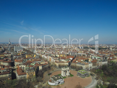 Milan aerial view