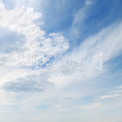 clouds in the blue sky