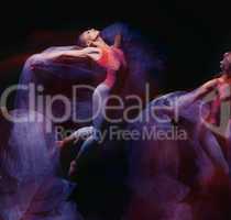 photo as art - a sensual and emotional dance of beautiful ballerina through the veil