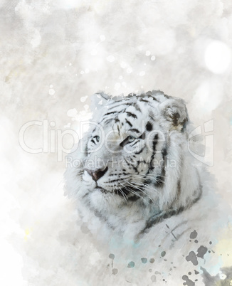 White Tiger Portrait