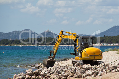 Excavator at work