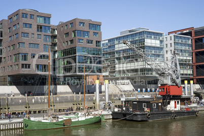 Alte Schiffe im Sandtorhafen in der Hafencity, Hamburg, Deutschl