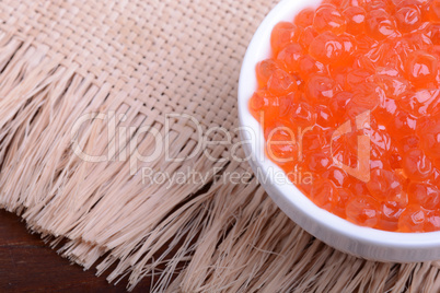 red caviar close up