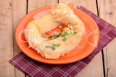 cottage cheese and fresh chopped parsley