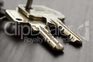 Macro Shot of Keys on Top of the Table