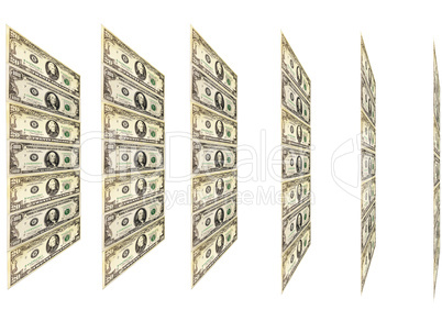 dollar pattern with abstract plate isolated