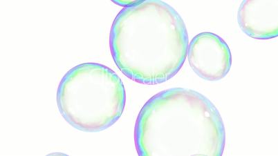 Looped animation of Soap Bubbles. HD 1080. Alpha mask.