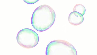 Soap Bubbles flying in loop-able animation. HD 1080. Alpha mask.