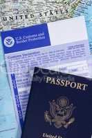 Passport with customs declaration