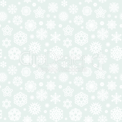 Christmas Seamless Pattern with a Snowflakes Light