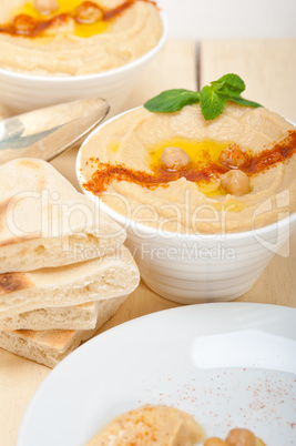 Hummus with pita bread