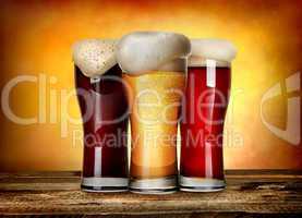 Three sorts of beer