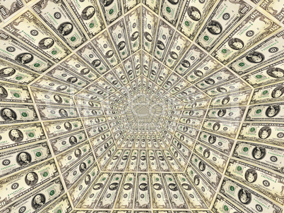 dollar pattern with flame on the background