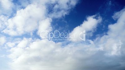 blue sky background with white clouds 4k timelapse