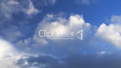 blue sky background with white clouds 4k timelapse
