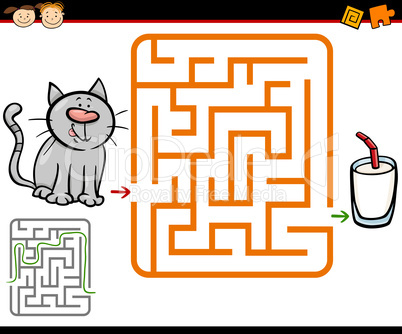 cartoon maze or labyrinth game