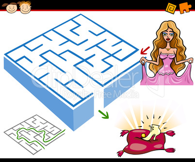 cartoon maze or labyrinth game