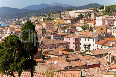 Panorama von Portoferraio, Insel Elba, Italien