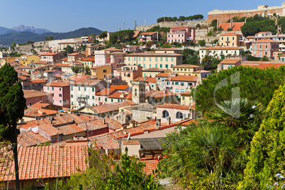 Panorama von Portoferraio, Insel Elba, Italien