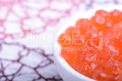 red caviar close up