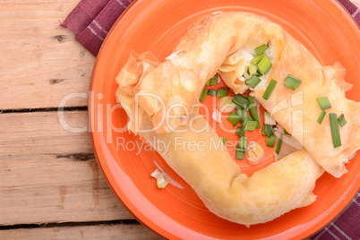 cottage cheese and fresh chopped parsley