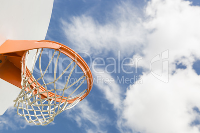 Abstract of Community Basketball Hoop and Net