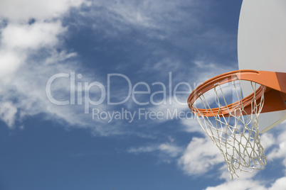 Abstract of Community Basketball Hoop and Net