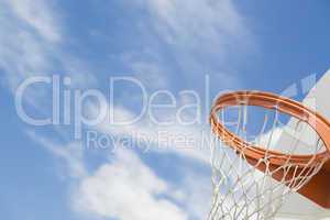 Abstract of Community Basketball Hoop and Net
