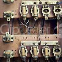 old switchboard with fuses