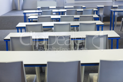 Empty classroom in the college