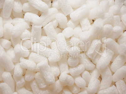 White polystyrene beads background