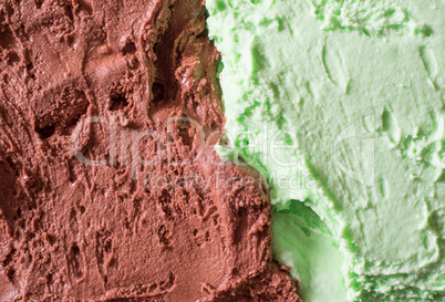Chocolate and mint icecream