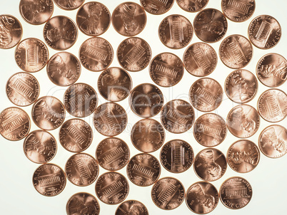 Dollar coins 1 cent wheat penny cent