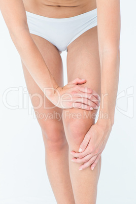 Woman with knee pain