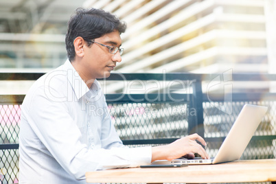 Man using laptop computer