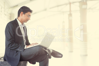 Man waiting train at railway station